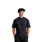 Black Men's Cotton Casual T-Shirt Comfortable, Relaxed Fit, Crew Neck