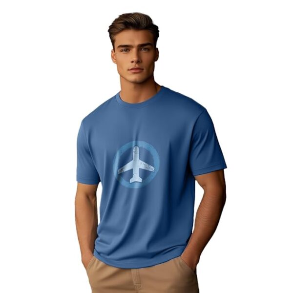 Marine Men's Letter Print Regular Fit T-Shirt