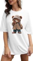 White Oversize Tshirt Baggy for Women Cotton Casual Stylish Latest