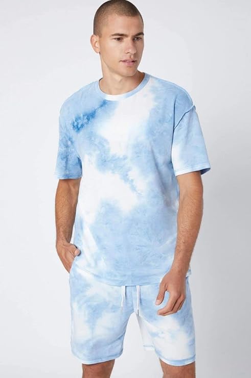 Blue Set for Men Night Suit | T-Shirt and Shorts Set for Man