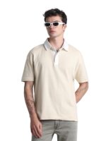 100% Cotton Men's Solid Oversized Fit T-Shirt white