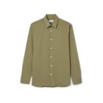 Slim Fit Stretch Poplin Shirt Green