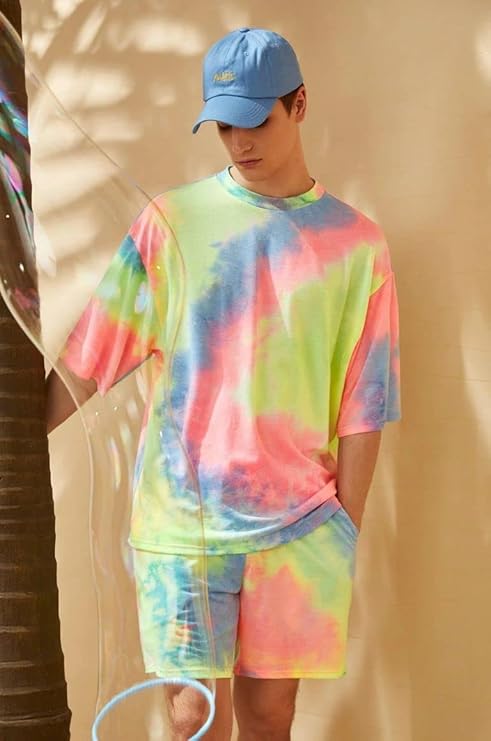 Rainbow Colors Set for Men Night Suit | T-Shirt and Shorts Set for Man