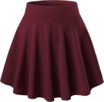 MAROON Women's Classic Stretchy All Time Classy Flared Skater Skirt