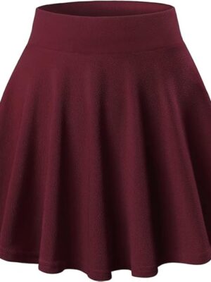 MAROON Women's Classic Stretchy All Time Classy Flared Skater Skirt