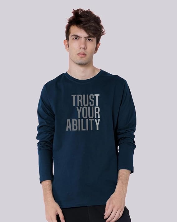 Printed 100% Cotton T-Shirt - Regular Fit Men's
