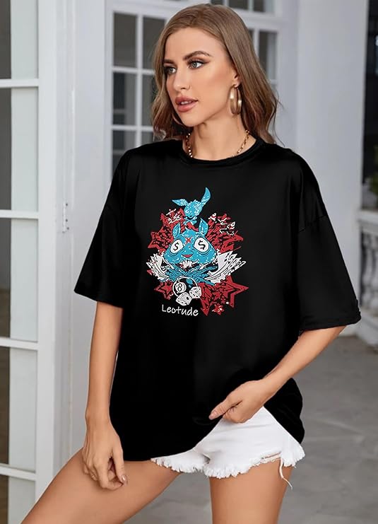Black Cottonblend Half Sleeve Regular Fit T-Shirts