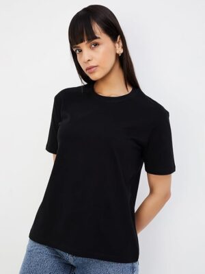 Black Women's Regular Fit T-Shirt