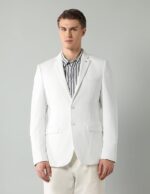 White Men's Classic Casual Blazer