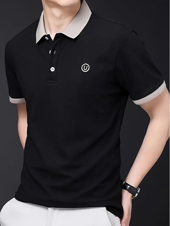Black Polo T Shirt for Men || Men Casual T-Shirt