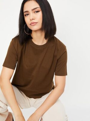 BROWN  Women's Regular Fit T-Shirt