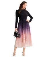 Western Dresses for Women Ombre Purple-Pink