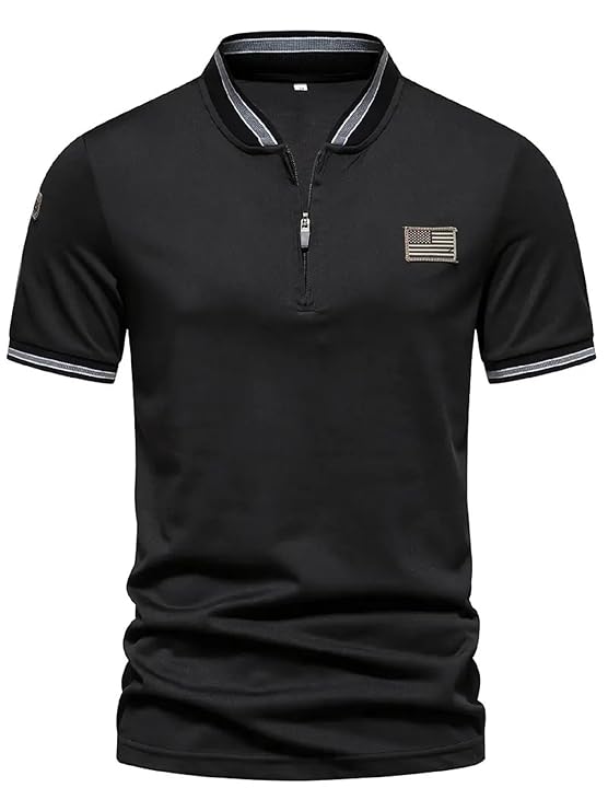 Black Polo T Shirt for Men