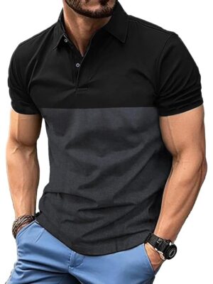 Men Regular Fit T-Shirt || Plain Polo T Shirt ||  Dark grey