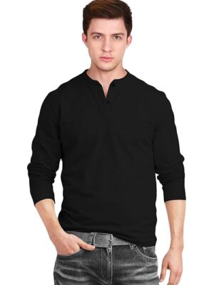 Black Men’s Cotton Full Sleeve T Shirts for Men