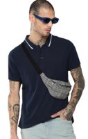 Men Regular Fit T-Shirt || Plain Polo T Shirt || Navy