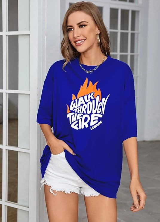 Dark Blue Cottonblend Half Sleeve Regular Fit T-Shirts
