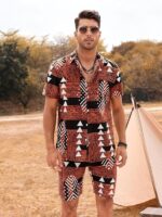 Brown Night Suit for Men | T-Shirt and Shorts Set for Men