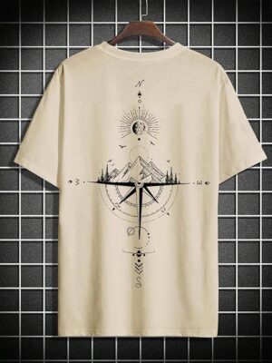 BEIGE Men Oversized Tshirt || Men T Shirt Printed
