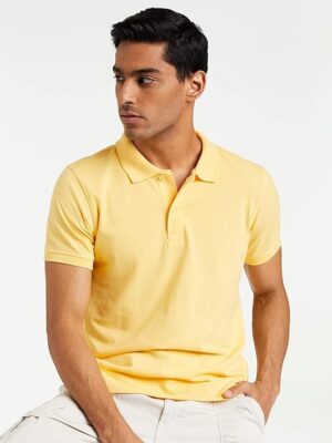 Golden Haze Solid Cotton Polo T Shirt || Half Sleeves Men's