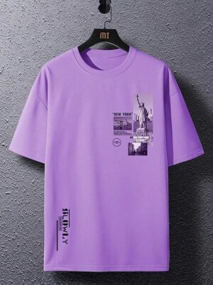 LAVENDER Men Oversized Tshirt || Men T Shirt Printed