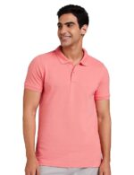 Pink Solid Cotton Polo T Shirt || Half Sleeves Men's