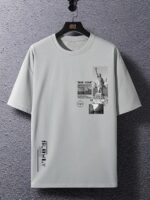Gray Men Oversized Tshirt || Men T Shirt Printed
